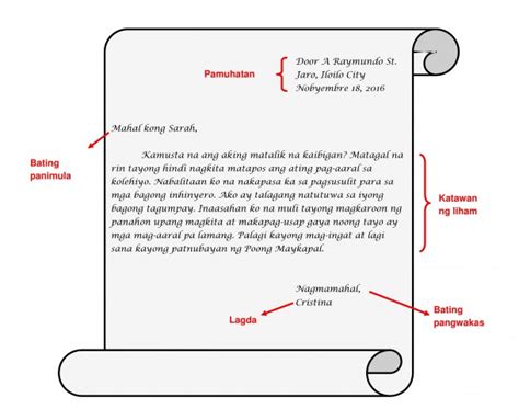 design para sa liham|Tagalog/Liham .